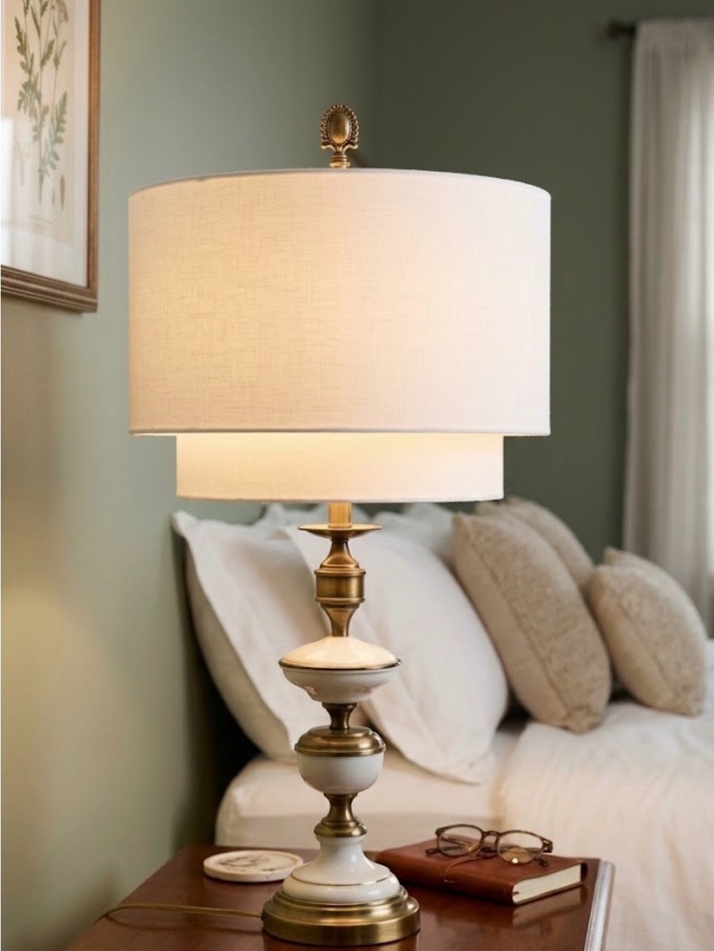 White Drum Lamp Shade 11.5” round